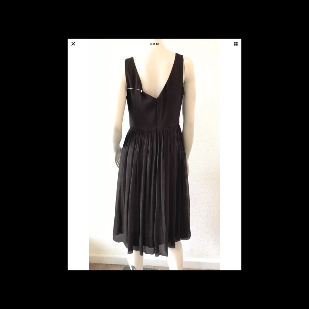 J crew silk coffee color midi dress size 4